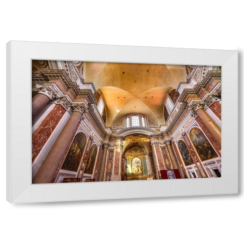 Basilica Saint Mary Angels and Martyrs-Rome-Italy Church designed by Michelangelo White Modern Wood Framed Art Print by Perry, William