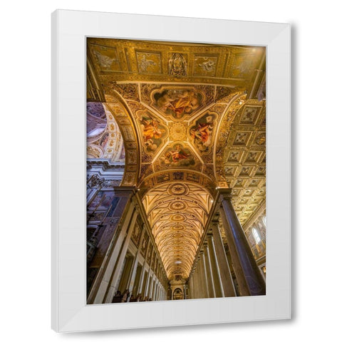 Santa Maria Maggiore-Rome-Italy Built 422-432-in honor of Virgin Mary White Modern Wood Framed Art Print by Perry, William