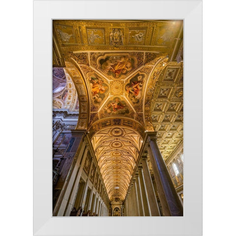 Santa Maria Maggiore-Rome-Italy Built 422-432-in honor of Virgin Mary White Modern Wood Framed Art Print by Perry, William