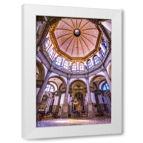 Santa Maria della Salute Church-Venice-Italy-Competed in 1681 White Modern Wood Framed Art Print by Perry, William