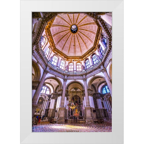 Santa Maria della Salute Church-Venice-Italy-Competed in 1681 White Modern Wood Framed Art Print by Perry, William