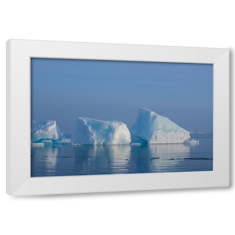 Norway-High Arctic Ice landscape with icebergs White Modern Wood Framed Art Print by Hopkins, Cindy Miller