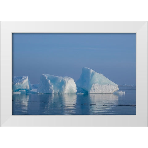 Norway-High Arctic Ice landscape with icebergs White Modern Wood Framed Art Print by Hopkins, Cindy Miller