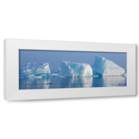 Norway-High Arctic Ice landscape with icebergs White Modern Wood Framed Art Print by Hopkins, Cindy Miller