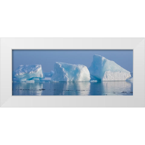 Norway-High Arctic Ice landscape with icebergs White Modern Wood Framed Art Print by Hopkins, Cindy Miller