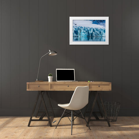 Lilliehookbreen Glacier-Spitsbergen-Svalbard Islands-Norway White Modern Wood Framed Art Print by Pitamitz, Sergio