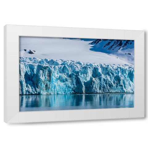 Lilliehookbreen Glacier-Spitsbergen-Svalbard Islands-Norway White Modern Wood Framed Art Print by Pitamitz, Sergio