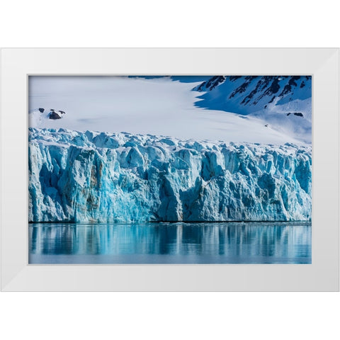 Lilliehookbreen Glacier-Spitsbergen-Svalbard Islands-Norway White Modern Wood Framed Art Print by Pitamitz, Sergio