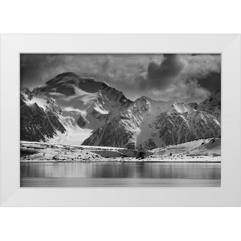 Lilliehookbreen Glacier-Spitsbergen-Svalbard Islands-Norway White Modern Wood Framed Art Print by Pitamitz, Sergio