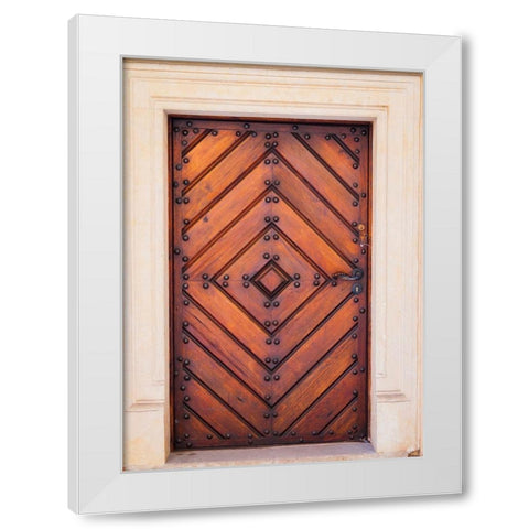 Castle in Pieskowa Skala-Ojcow-Poland-Europe White Modern Wood Framed Art Print by Miller, Anna