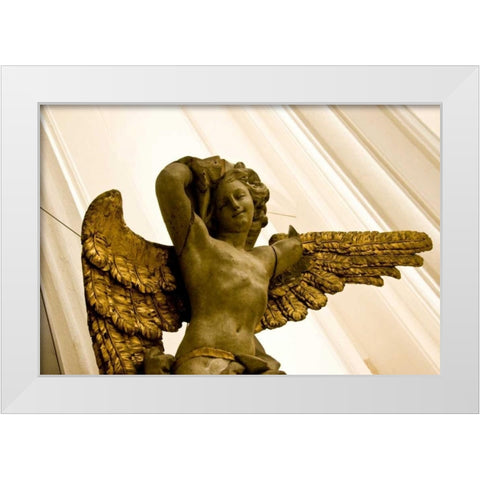 Poland, Gdansk Angel in St Marys Church White Modern Wood Framed Art Print by Ross, Nancy ,  Steve