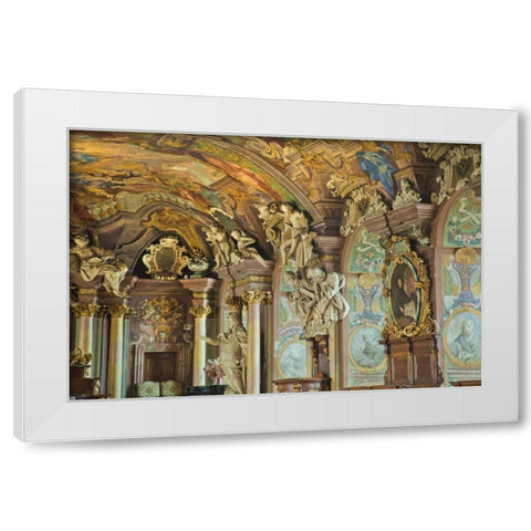 Poland, Wroclaw University of Wroclaw White Modern Wood Framed Art Print by Zuckerman, Jim