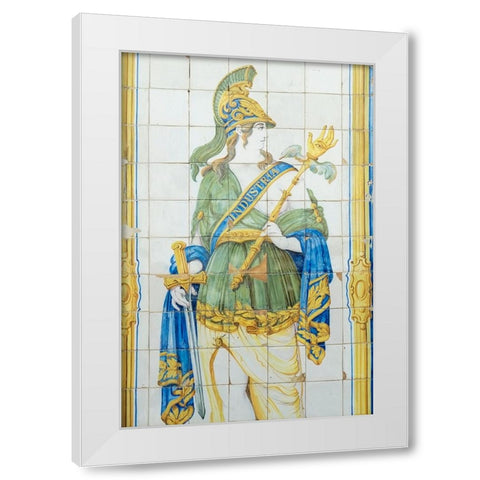 Cascais-Portugal Store front tile signs from the 1800s White Modern Wood Framed Art Print by McRoberts, Julien