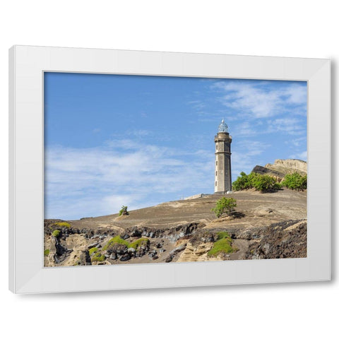 Nature Reserve Vulcao dos Capelinhos Faial Island-an island in the Azores in the Atlantic Ocean  White Modern Wood Framed Art Print by Zwick, Martin