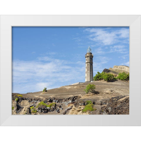 Nature Reserve Vulcao dos Capelinhos Faial Island-an island in the Azores in the Atlantic Ocean  White Modern Wood Framed Art Print by Zwick, Martin