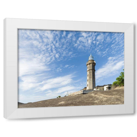 Nature Reserve Vulcao dos Capelinhos Faial Island-an island in the Azores in the Atlantic Ocean  White Modern Wood Framed Art Print by Zwick, Martin