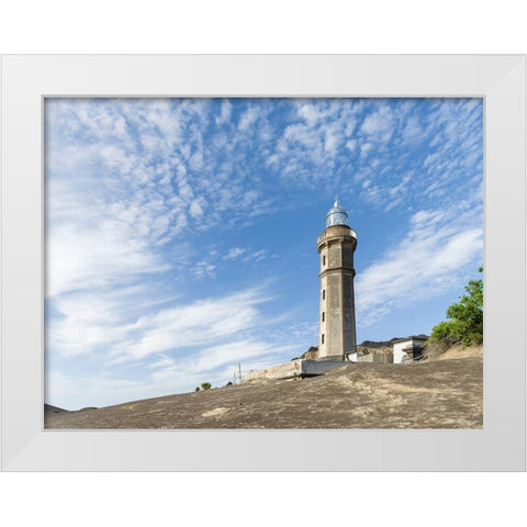 Nature Reserve Vulcao dos Capelinhos Faial Island-an island in the Azores in the Atlantic Ocean  White Modern Wood Framed Art Print by Zwick, Martin