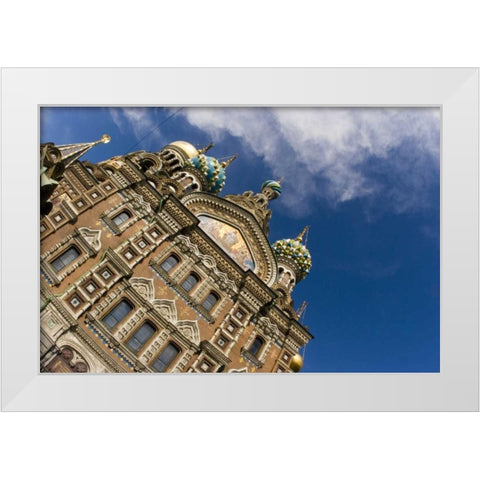 Russia Church of the Savior on the Spilled Blood White Modern Wood Framed Art Print by Ross, Nancy ,  Steve