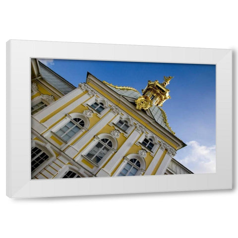 Russia, St Petersburg Portion of Peterhof White Modern Wood Framed Art Print by Ross, Nancy ,  Steve