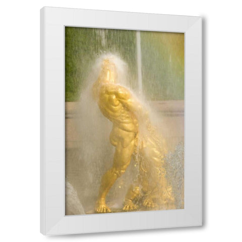 Russia Samson fountain at Peterhof White Modern Wood Framed Art Print by Ross, Nancy ,  Steve