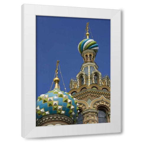 Russia Church of the Savior on the Spilled Blood White Modern Wood Framed Art Print by Ross, Nancy ,  Steve
