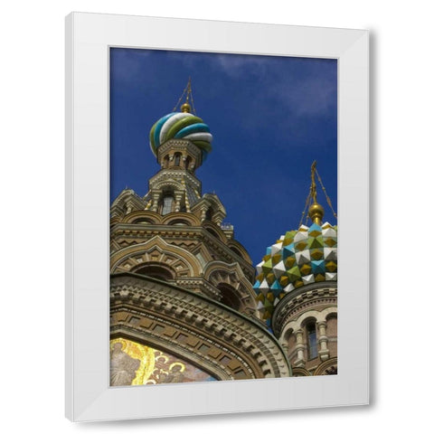 Russia Church of the Savior on the Spilled Blood White Modern Wood Framed Art Print by Ross, Nancy ,  Steve
