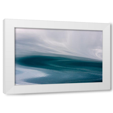Ripples pattern-Bering Sea-Russia Far East White Modern Wood Framed Art Print by Su, Keren