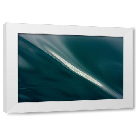 Ripples pattern-Bering Sea-Russia Far East White Modern Wood Framed Art Print by Su, Keren