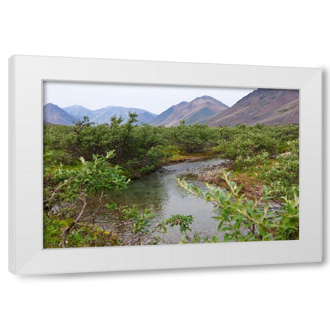 Glacier river-Yttygran Island-Bering Sea-Russia Far East White Modern Wood Framed Art Print by Su, Keren