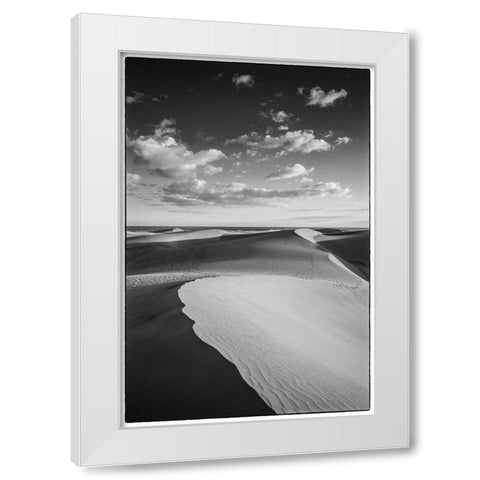 Spain-Canary Islands-Gran Canaria Island-Maspalomas-Maspalomas Dunes National Park White Modern Wood Framed Art Print by Bibikow, Walter