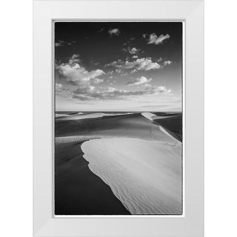 Spain-Canary Islands-Gran Canaria Island-Maspalomas-Maspalomas Dunes National Park White Modern Wood Framed Art Print by Bibikow, Walter
