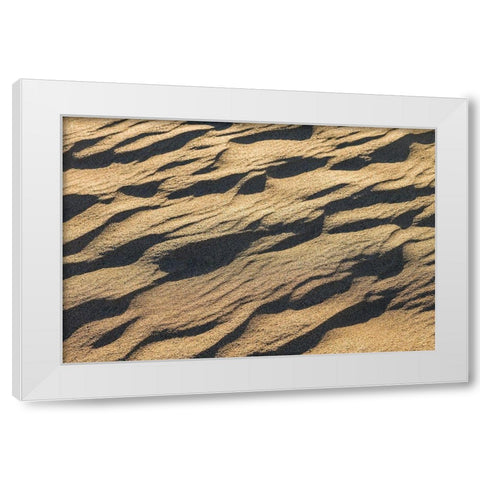Spain-Canary Islands-Gran Canaria Island-Maspalomas-Maspalomas Dunes National Park White Modern Wood Framed Art Print by Bibikow, Walter