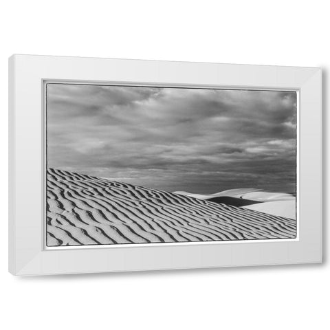 Spain-Canary Islands-Gran Canaria Island-Maspalomas-Maspalomas Dunes National Park White Modern Wood Framed Art Print by Bibikow, Walter