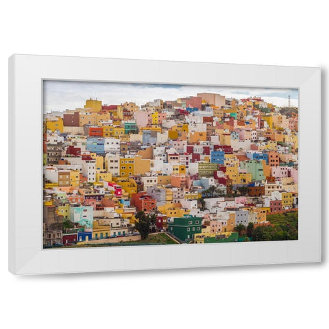 Spain-Canary Islands-Gran Canaria Island-Las Palmas de Gran Canaria White Modern Wood Framed Art Print by Bibikow, Walter