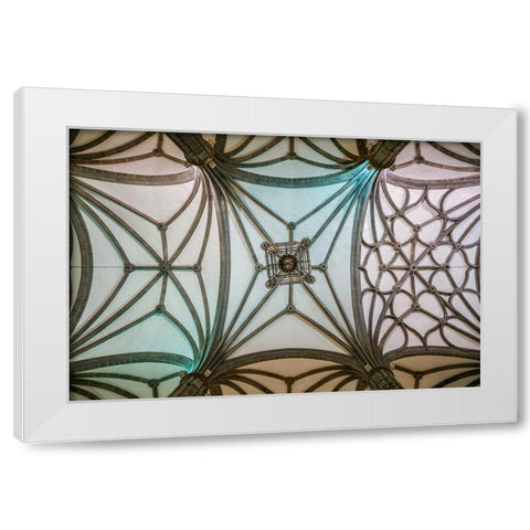 Spain-Canary Islands-Gran Canaria Island-Las Palmas de Gran Canaria-Catedral de Santa Ana-interior White Modern Wood Framed Art Print by Bibikow, Walter