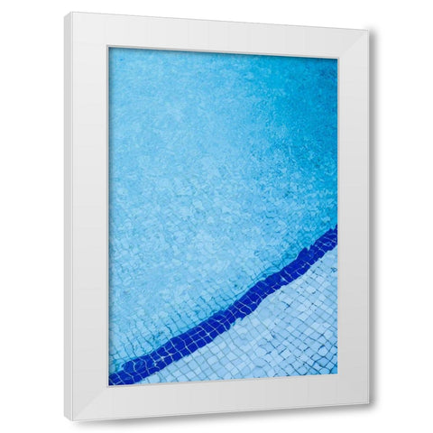 Canary Islands-Fuerteventura Island-Caleta de Fuste-beachside swimming pool White Modern Wood Framed Art Print by Bibikow, Walter