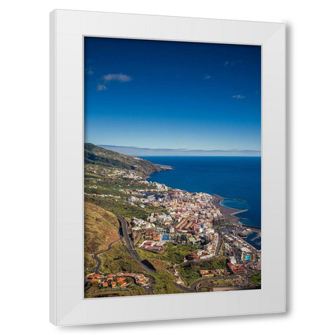 Canary Islands-La Palma Island-Santa Cruz de la Palma-Mirador de la Concepcion White Modern Wood Framed Art Print by Bibikow, Walter