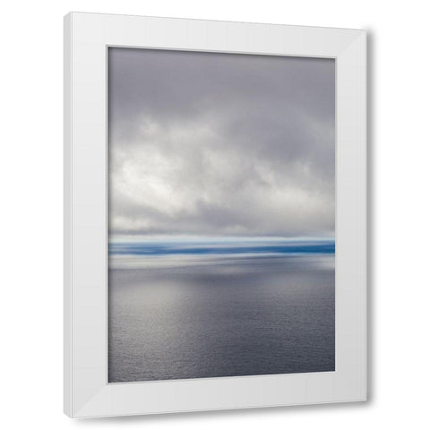 Canary Islands-La Palma Island-Las Indias-storm front over Atlantic Ocean White Modern Wood Framed Art Print by Bibikow, Walter