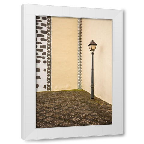 Canary Islands-La Palma Island-Puntallana-Parroquia San Juan Bautista church White Modern Wood Framed Art Print by Bibikow, Walter
