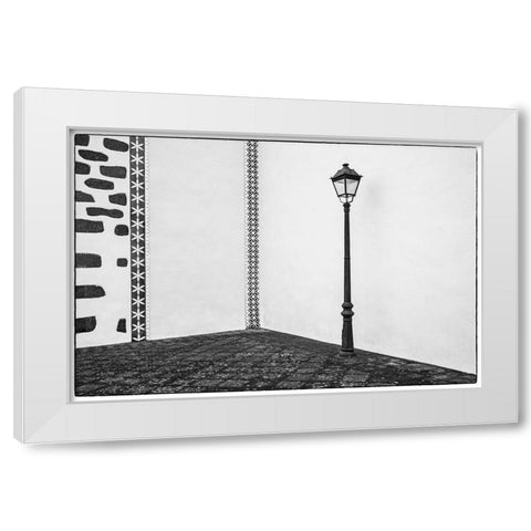 Canary Islands-La Palma Island-Puntallana-Parroquia San Juan Bautista church-wall detail White Modern Wood Framed Art Print by Bibikow, Walter