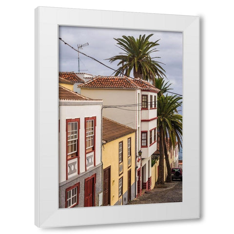 Canary Islands-La Palma Island-San Andres-village buildings White Modern Wood Framed Art Print by Bibikow, Walter