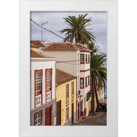 Canary Islands-La Palma Island-San Andres-village buildings White Modern Wood Framed Art Print by Bibikow, Walter