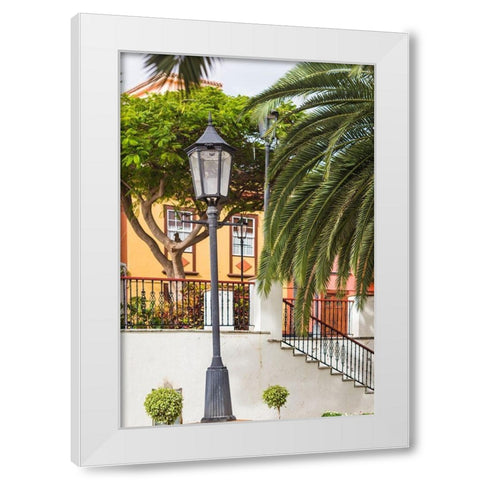Canary Islands-La Palma Island-San Andres-detail of the village square White Modern Wood Framed Art Print by Bibikow, Walter