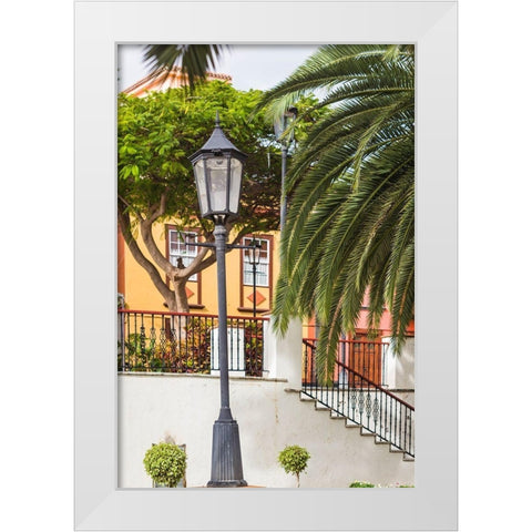 Canary Islands-La Palma Island-San Andres-detail of the village square White Modern Wood Framed Art Print by Bibikow, Walter