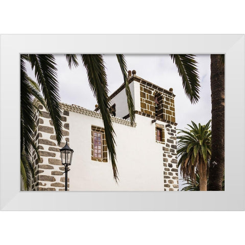 Canary Islands-La Palma Island-San Andres-Iglesia de San Andres church-built in 1515 White Modern Wood Framed Art Print by Bibikow, Walter