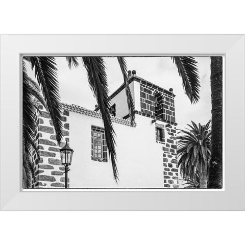 Canary Islands-La Palma Island-San Andres-Iglesia de San Andres church-built in 1515 White Modern Wood Framed Art Print by Bibikow, Walter