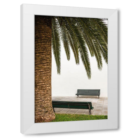 Canary Islands-La Palma Island-San Andres-detail of the village square White Modern Wood Framed Art Print by Bibikow, Walter