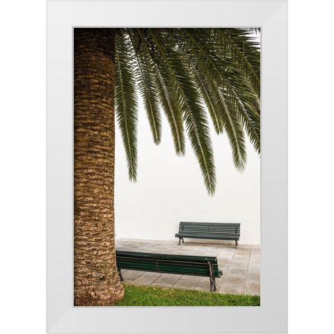 Canary Islands-La Palma Island-San Andres-detail of the village square White Modern Wood Framed Art Print by Bibikow, Walter