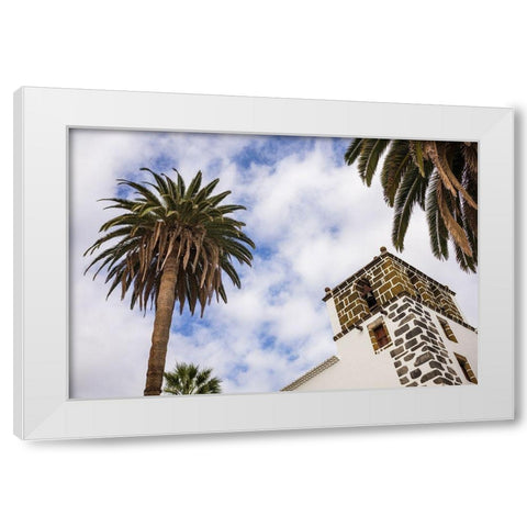 Canary Islands-La Palma Island-San Andres-Iglesia de San Andres church-built in 1515 White Modern Wood Framed Art Print by Bibikow, Walter