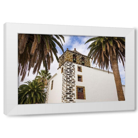 Canary Islands-La Palma Island-San Andres-Iglesia de San Andres church-built in 1515 White Modern Wood Framed Art Print by Bibikow, Walter